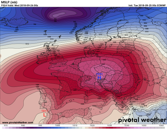 pressione al suolo record settembre 2018